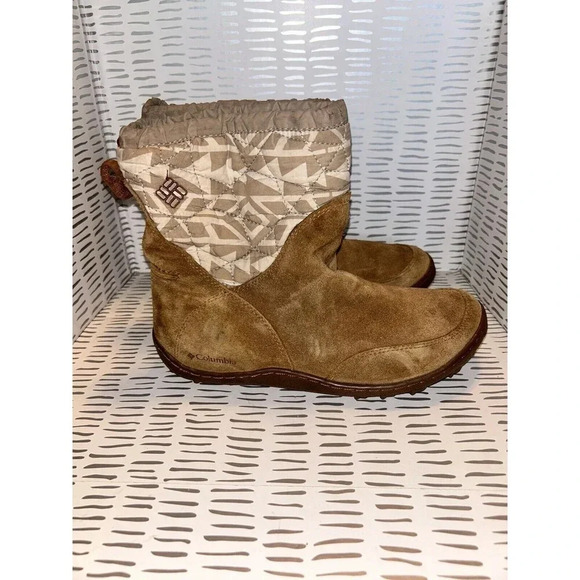 Columbia Sz 7 Waterproof Winter Boots Minx Moccasin Omni Heat Insulated 200 Gram - Picture 4 of 8